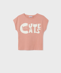 Camiseta manga corta cute cats chica