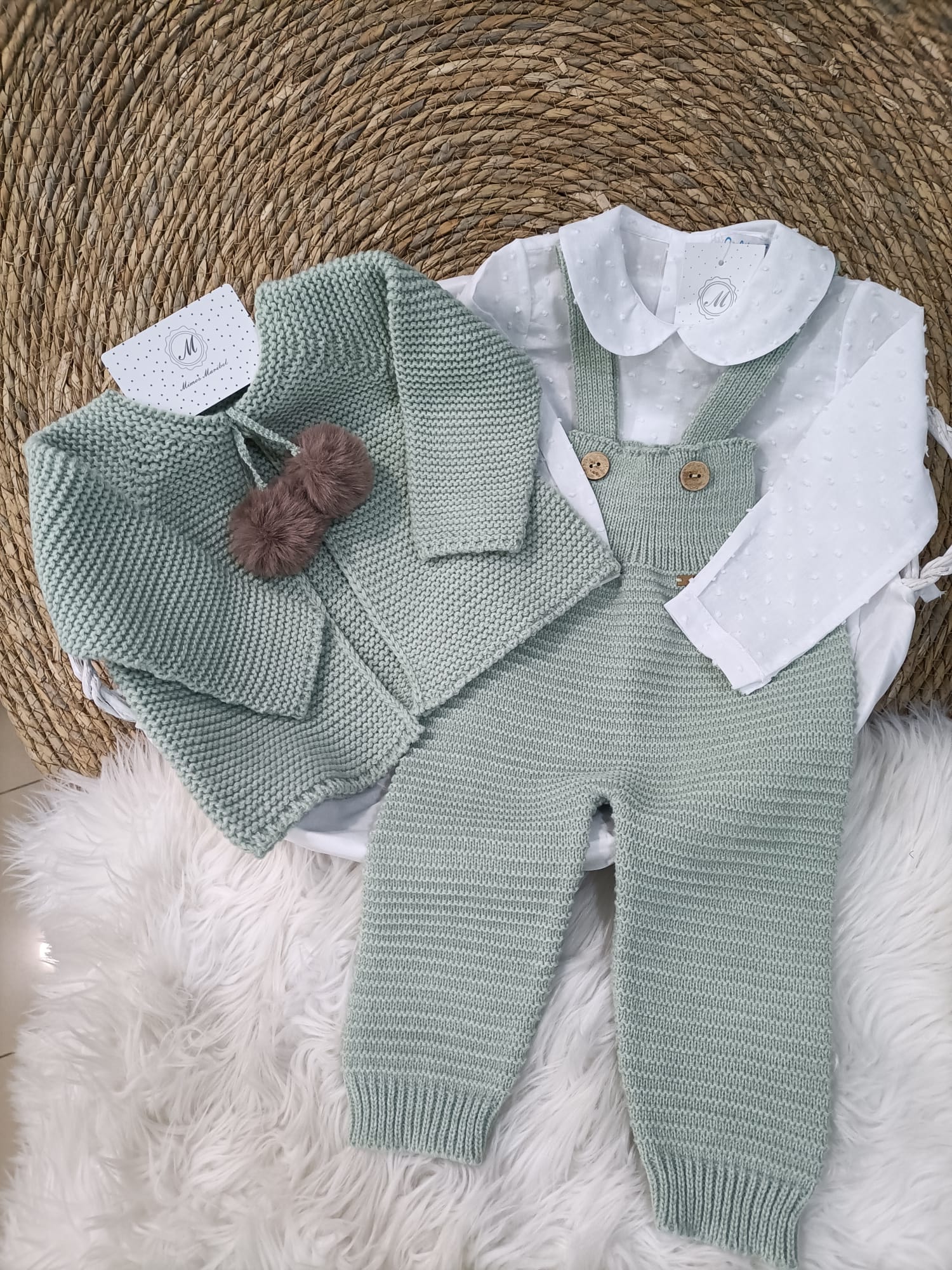 3 piezas lana bebé - Mimos Maribel