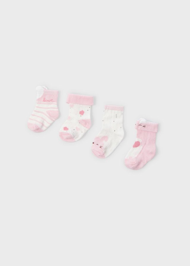Pack 4 calcetines para recién nacido ECOFRIENDS -