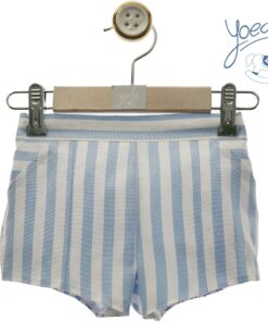 Pantalon bebe rayas celeste