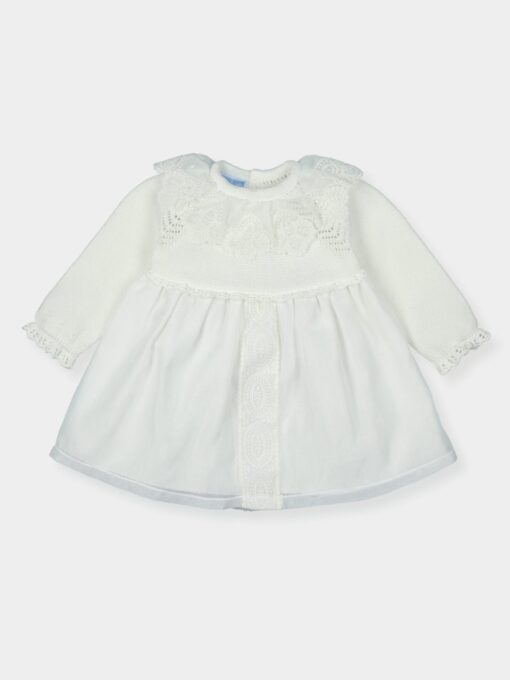 VESTIDO PUNTO Y TEJIDO ESPECIAL MUSELINA BORDADA JAZMIN