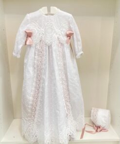 Batón tejido bordado m/l, lazada Rosa maquillaje