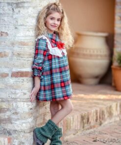 Vestido Infantil cuadros rojos "Familia Valentino" de Marta y Paula