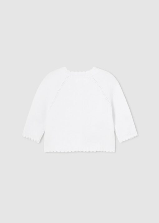Rebeca larga tricot blanco - Imagen 3