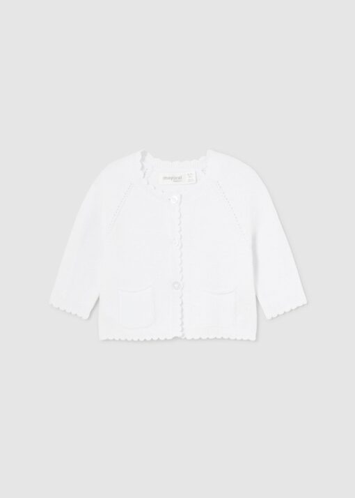 Rebeca larga tricot blanco