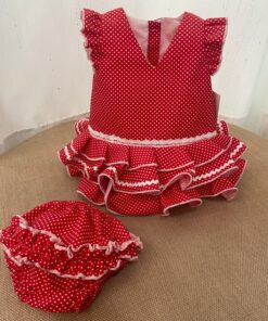 Traje De Flamenca, Modelo Alba Rojo