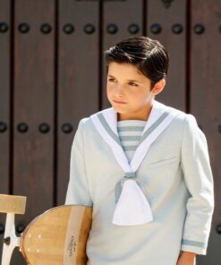 TRAJE MARINERO, Celeste con Pantalón celeste.