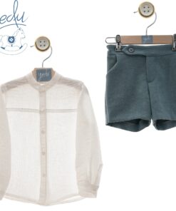 Traje Niño Pantalón Bermuda "Familia Lienzo"