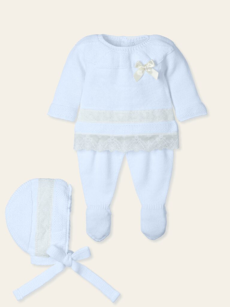 TRAJE 3P CANESÚ ESPECIAL MUSELINA "ILUMINAR", Celeste