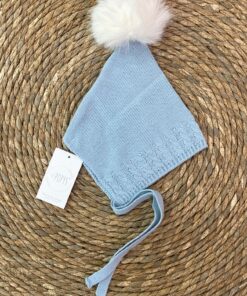 Gorro Pompón, Azul Cielo
