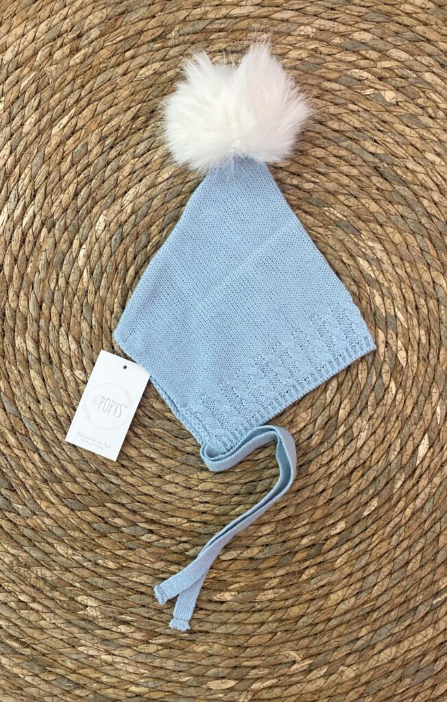 Gorro Pompón, Azul Cielo