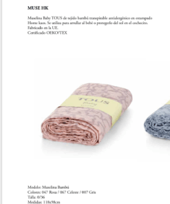 Muselina, bambú, rosa Tous