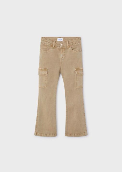 Pantalón sarga cargo flare - Imagen 2