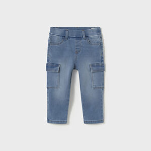 Pantalon denim cargo