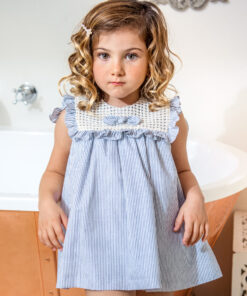 Vestido con braguita Rayas azul