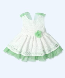 Vestido bordado con tirantes y lazo espalda tul Pera